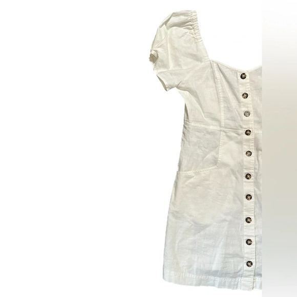 Nwt Madewell Linen-Cotton Puff-Sleeve Mini Dress 6 - Picture 4 of 7